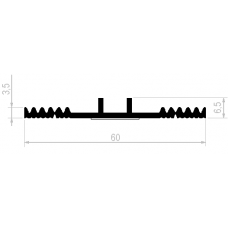 EPDM podložna guma 60mm / črna / na meter